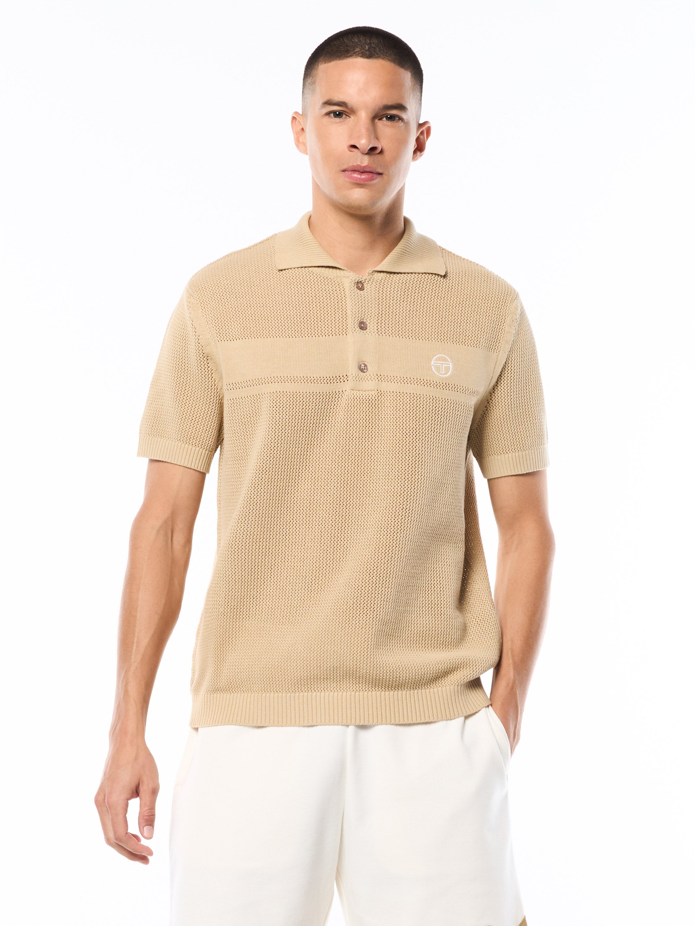 Sabino Knit Polo-Mojave Desert