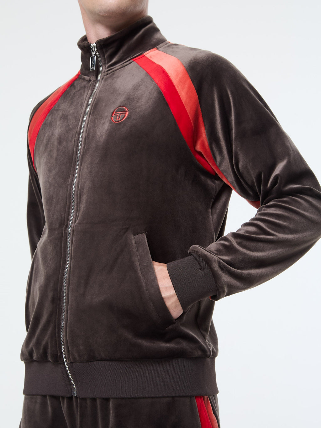 Banda Velour Track Jacket- Mulch