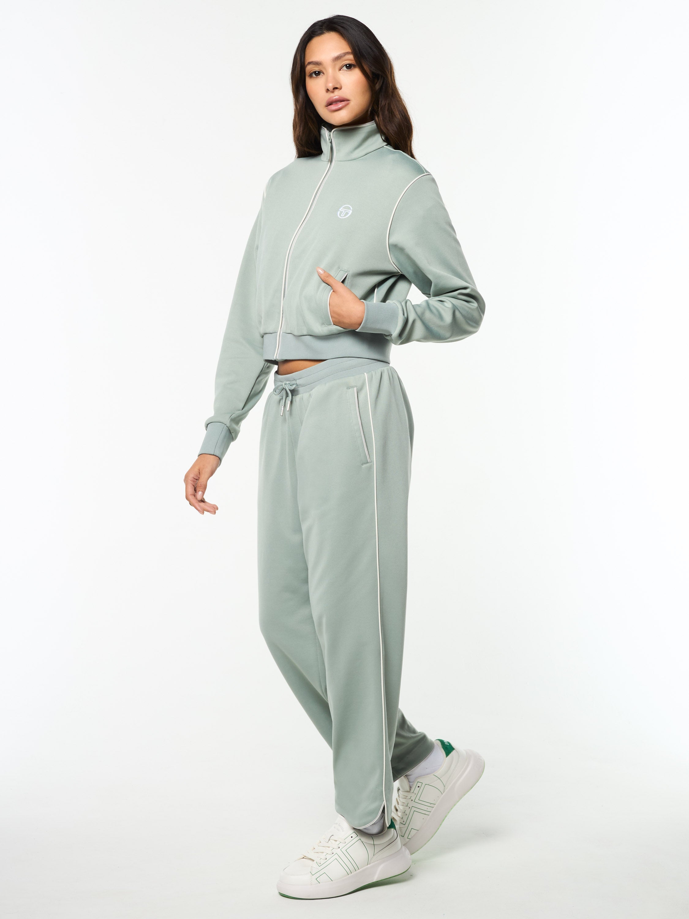 Terina Track Jacket- Slate Gray