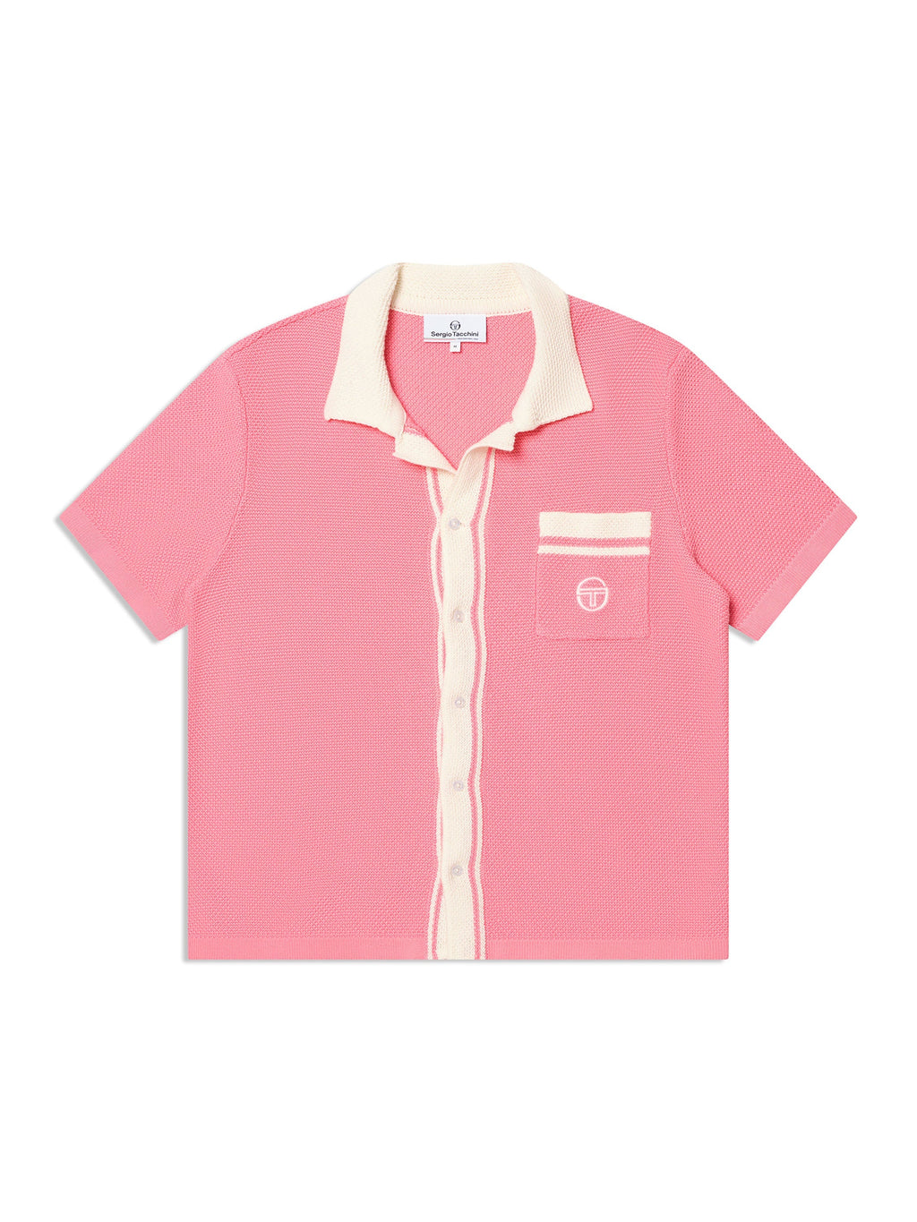 Fratelli Crochet Cabana Polo-Geranium Pink